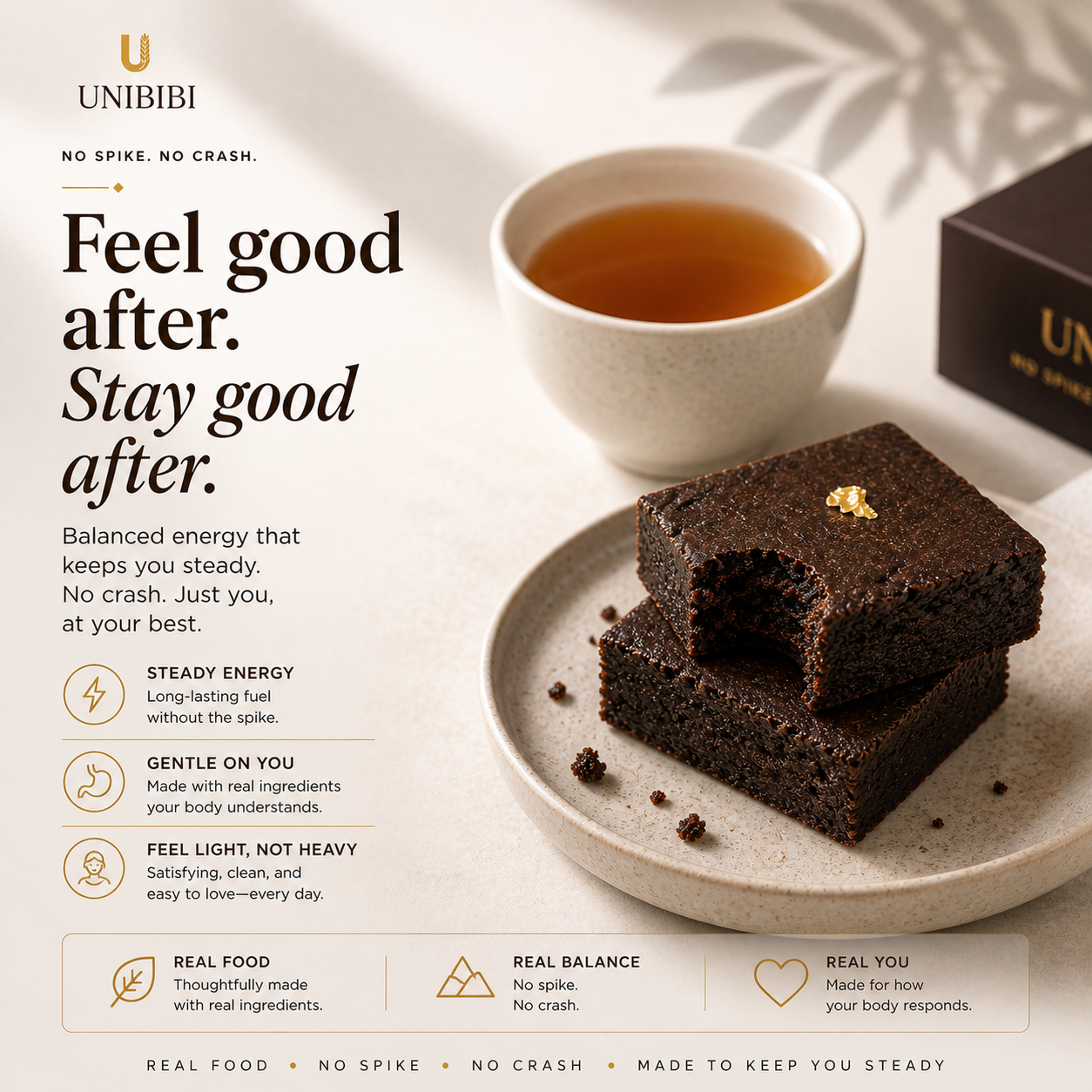 Low GI Raw Cacao brownie (SKU- BR-RC-220)