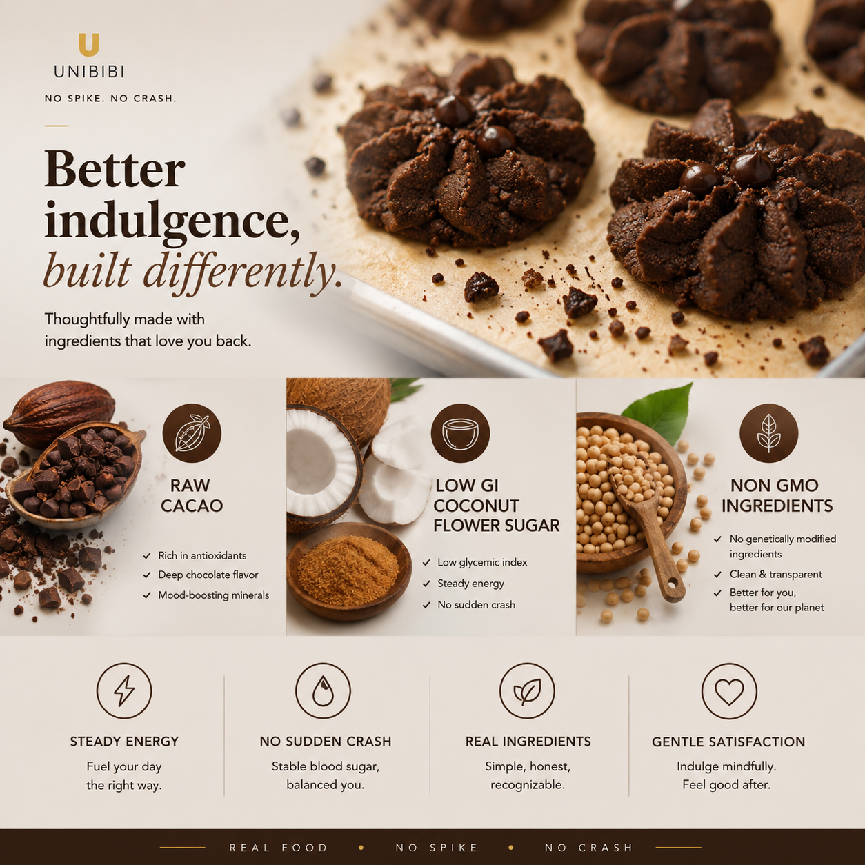 Low GI Raw Cacao Cookie (SKU UNB-CK-RC-240)